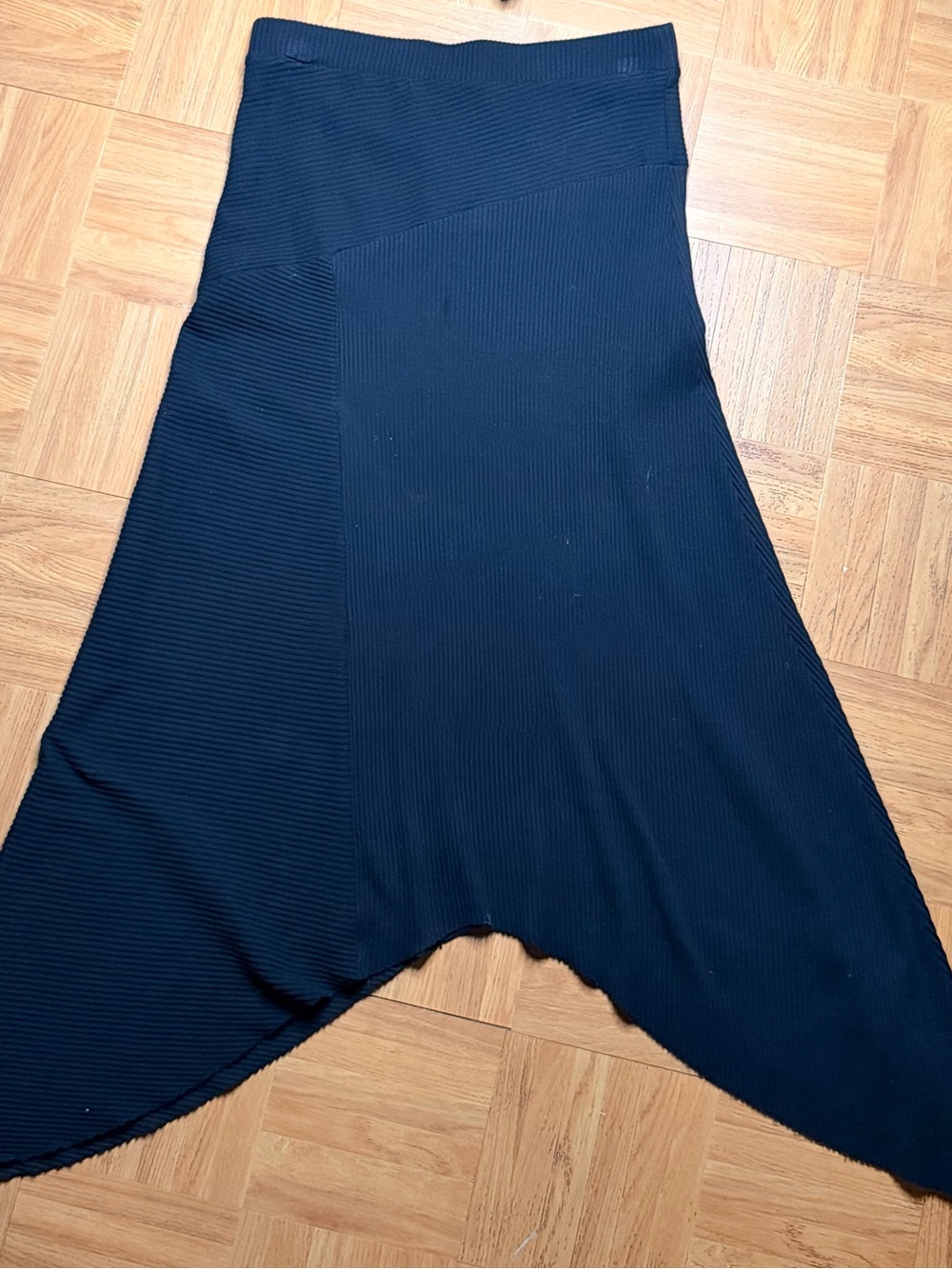 AllSaints Ribbed Asymmetric Skirt